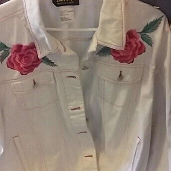 White Jean style Jacket - Picture 1 of 5